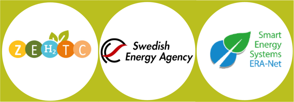 ZEHTC logo, Swedish Energy Agency Logo, Smart Energy Systems ERA Net logo