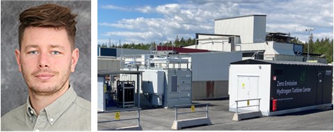 Simon Ödberg and picture of the demo plant